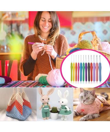 RealPlus Crochet Hooks Set - 12 Sizes, Ergonomic Soft Grip Handles, Arthritic Hands, Beginners Kit, Large Needle with Blue Case - Perfect Christmas Gifts for Women - Buy Online on GoSupps.com