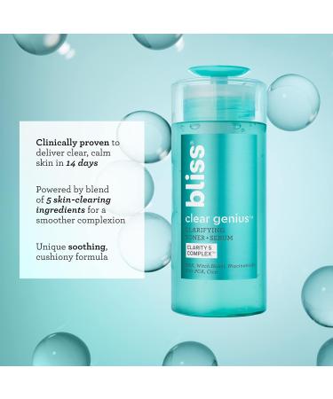 Bliss Clear Genius Clarifying Toner + Serum & Bright Idea Vitamin C + Tri-Peptide Collagen Boosting Serum - Clean - Vegan and Cruelty-Free Skincare - Buy Online on GoSupps.com