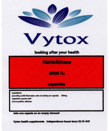 NATTOKINASE 6000FU 60 Capsules by vytox Vegetarian 60 Count (Pack of 1) - Buy Online on GoSupps.com