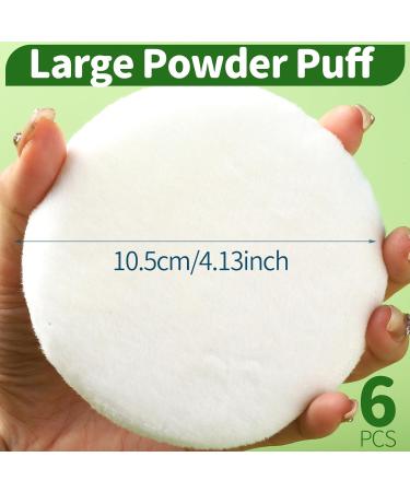Teenitor 6pcs Large Powder Puff - 4.13 Inch Velour Body & Loose Powder Applicator - Soft White Round Puffs for Flawless Makeup Finish - Buy Online on GoSupps.com