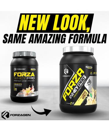 Forzagen Whey PRO Low Carb Protein Powder | 24g of Protein per Serving, No Added Sugar, Gluten Free, Premium Whey for Shakes & Mixes for Men & Women, BCAA | Vanilla, 2 lbs. (28 Servings) Vanilla 5 Pound (Pack of 1) - Buy Online on GoSupps.com