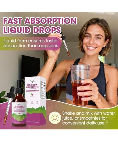 Catfit Milk Thistle Liver Detox Drops Liver Cleanse Detox & Repair with Moringa, Dandelion, Burdock & Green Tea Liquid Herbal Supplement for Liver Support & Liver Health, Vegan, 2 Fl Oz Natural Flavor 2 Fl Oz (Pack of 1) - Buy Online on GoSupps.com