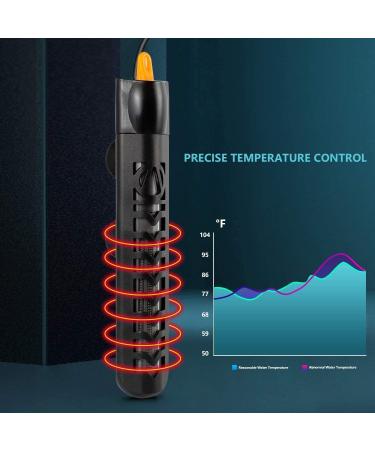 BOEESPAT Aquarium Heater with Anti-Scald Protector - Fully Submersible Fish Heater for Marine and Freshwater Tanks | 100W/200W/300W/500W with Thermometer - Buy Online on GoSupps.com