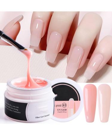 Buy Gzsyy Advanced UV Fiberglass Gel - 15ml Nail Extension Starter Set | Perfect for Geln gel - Rose Color - Buy Online on GoSupps.com