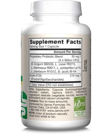 Jarrow-Dophilus + FOS - 100 Capsules | Probiotics for Digestive Health | Jarrow Formulas - International Shipping Available - Buy Online on GoSupps.com