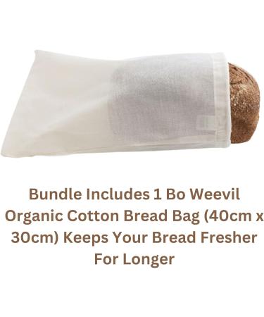 Active Dried Yeast and Linen Bread Bag Bundle Containing Organic Bioreal 5x9g Active Dried Yeast and A Bo Weevil 30 x 40cm Organic Linen Bread Bag - Buy Online on GoSupps.com