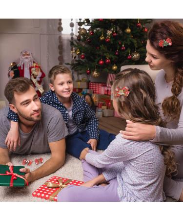 Christmas Hair Clips Set - 8 Festive Loop Clips for Girls & Kids | Perfect Holiday Hair Jewelry for Parties & Festivals - Buy Online on GoSupps.com