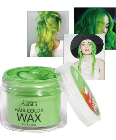 Magic Master Keratin Hair Color Wax - Temporary Instant Colored Clay for Men and Women - Green - Ideal for Party, Festival, Cosplay - Buy Online on GoSupps.com