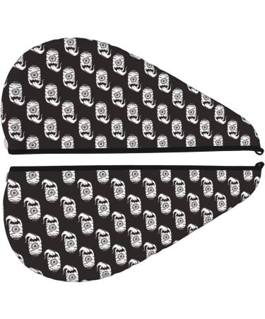 Vintage Lantern Ghost Microfiber Hair Towel - Soft Super Absorbent Hair Wrap for Women | Quick Dry Coral Velvet Cap for Long Curly & Thick Hair - Buy Online on GoSupps.com