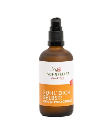 Eschgfeller "feel yourself!"Body and massage oil stone pine 100 ml - the finest stone pine body oil with a relaxing effect especially for massages - quality product from South Tyrol