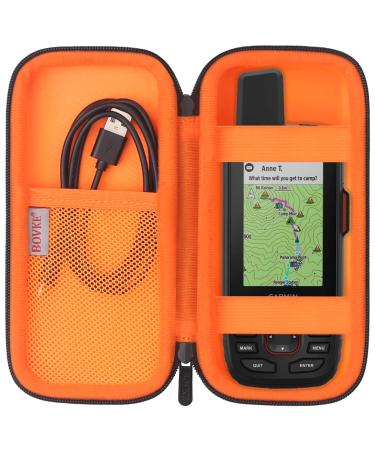 BOVKE GPS carrier bag for Garmin GPSMap 66i Garmin Inreaach Explorer+ GPS navigation bracket for Garmin GPSMap 78SC 66S Handheld satellite communicator mains bag charging cable black black