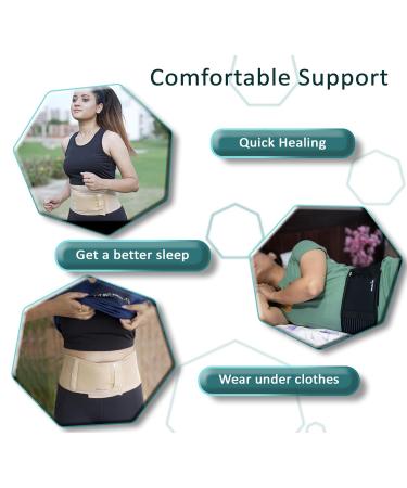 Wonder Care Umbilical Fragment Belt - Inguinal Hernia & Belly Binder with Removable Compression Pads for Pain Relief (Men/Women Size M 32-35) - Buy Online on GoSupps.com