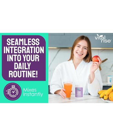 Vital Rise: Naturally-Sourced Hydrolyzed Collagen Powder - Hair Skin Nail and Joint Support - Type I & III Grass-Fed Collagen Supplement for Women | Non-GMO Dairy-Free | 9.88 Oz (280g) Unflavored - Buy Online on GoSupps.com