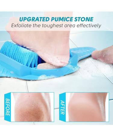 Foot Scrubber for Shower with Pumice Stone Foot Brush Foot Cleaner Foot Exfoliator with Floor Suction Cup Foot Spa Massager without Bending in Shower Dead Skin & Callus Remover - Foot Care - Buy Online on GoSupps.com