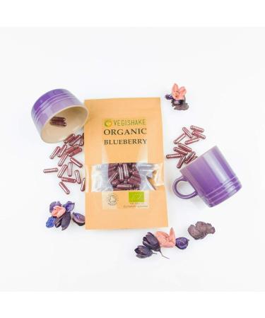 Organic Blueberry Berry Berries HPMC Capsules EGCG Epigallocatechin Gallates Vitamin B6 Vitamin C Vegan Halal Kosher (30 Capsules) - Buy Online on GoSupps.com