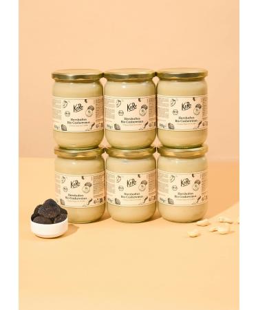 KoRo KoRo - Organic Cashew Butter Cheezy Style with Truffle 6 x 500 g - Vegan - Delicate Truffle Note - Source of Protein (21 g/100 g)