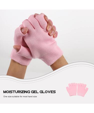 FOMIYES 4 Pairs Gel Moisturizing Gloves Hand Dappen Dishes for Acrylic Mens Gel Heated Gloves Cotton Warm Mittens for Men Heated Mittens for Women Soft Dipping Pink Skin Gel Computer Man - Buy Online on GoSupps.com