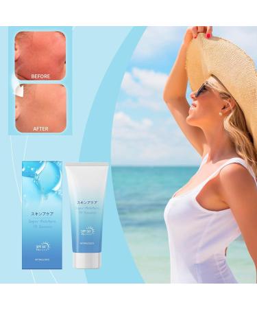 Facial Sunscreen Protective UV Moisturizing Cream 80g Non-Sticky Sunscreen Gel for Hiking and Holidays - Daily Protection - Buy Online on GoSupps.com