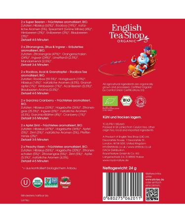 Buy ETS TEEGENKEN Winter Collection Red | 12 Organic Winter Teas | 6 Varieties | Eco-Friendly Pyramid Bags | Perfect Christmas Gift - Buy Online on GoSupps.com
