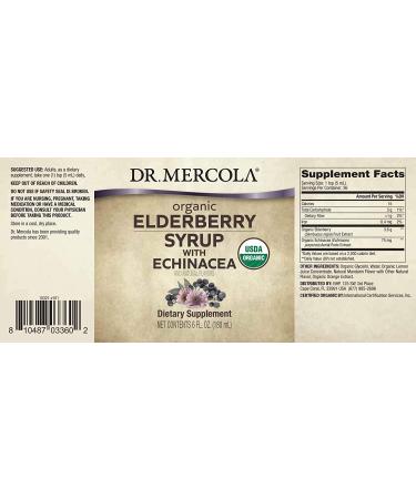 Buy Dr. Mercola Organic Elderberry Syrup with Echinacea - 6 fl oz | Immune Support - Buy Online on GoSupps.com