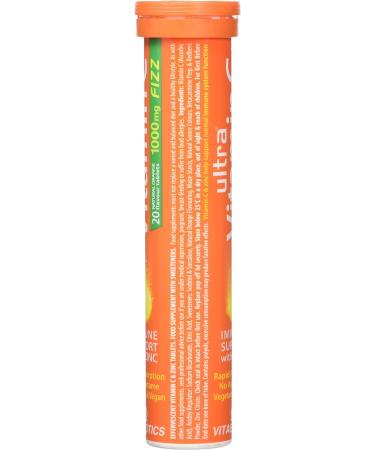 Vitabiotics Ultra Vitamin C Effervescent with Zinc - 20 Tablets | Immune Support Supplement - Buy Online on GoSupps.com
