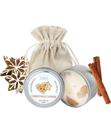 Creative Home Christmas Cookies Candle | 100% Vegan Soy Wax | 45-Hour Burn | 180ml Aromatic Gift | Relaxation & Decoration - Buy Online on GoSupps.com