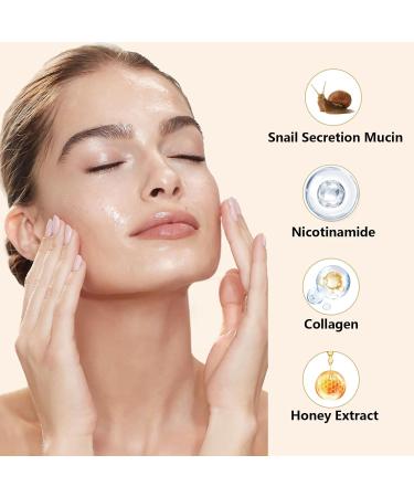 Snail Mucin Power Essence Set - 3PCS Korean Skin Care for Hydrating Dark Circles | Serum Moisturizer & Eye Patch - Buy Online on GoSupps.com