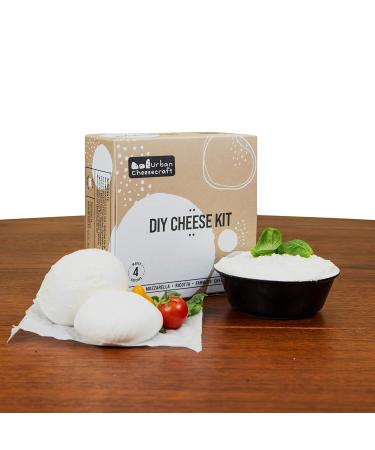 Mozzarella Ricotta & Farmers' Cheese Kit - 4 Batches | Quick & Easy Homemade Cheese | Vegetarian, Gluten Free, Non-GMO - Buy Online on GoSupps.com