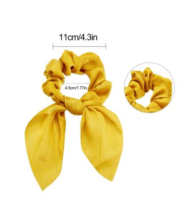12PCS Silk Bow Rabbit Ear Scrunchies for Women & Girls - Hair Ties & Ponytail Holders - Buy Online on GoSupps.com