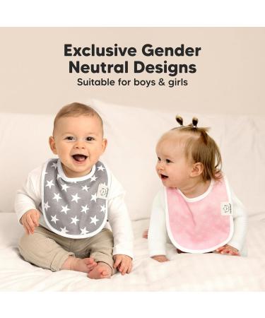 Keababies 8-Pack Organic Cotton Baby Bibs for Boys & Girls - Teething & Feeding Bibs for Infants & Toddlers (Grayscale) - Buy Online on GoSupps.com