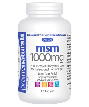 Prairie Naturals OptiMSM 1000mg Capsule - 180 Count
