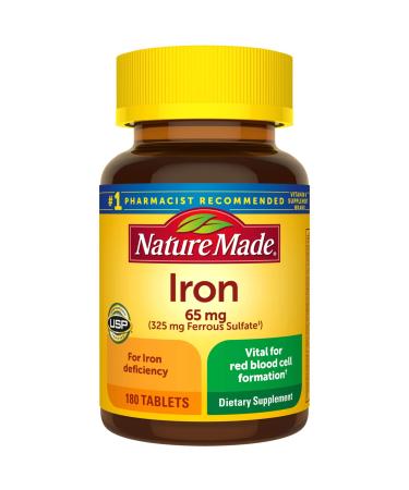 Nature Made Iron 65 mg 180 Tablets