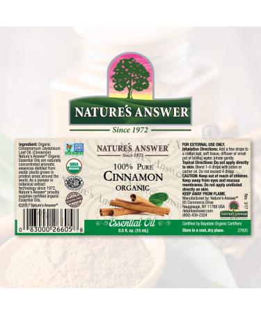 USDA Organic Cinnamon Essential Oil - 100% Pure Aromatherapy Oil for Diffuser | 0.5 fl oz (15ml) | Made in USA - Buy Online on GoSupps.com