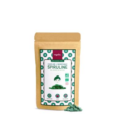 Organic Spirulina tablets - Ecocert certified grown in pure water analyzed and packaged in France