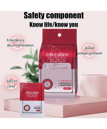 Portable Emergency Stain Removal Wet Wipes 20Pcs/Bag Individual Wrapped Stain Remover Wipes Clothing Stain Removal Wet Wipes Emergency Stain Rescue Stain Remover (2Pcs) - Buy Online on GoSupps.com