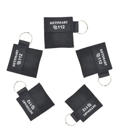 Dztsmart ventilation mask key rings 5 pieces CPR mask keychain with carabiner ventilation search with check valve breathing barriers pocket mask for first aid or AED training (black) - Buy Online on GoSupps.com