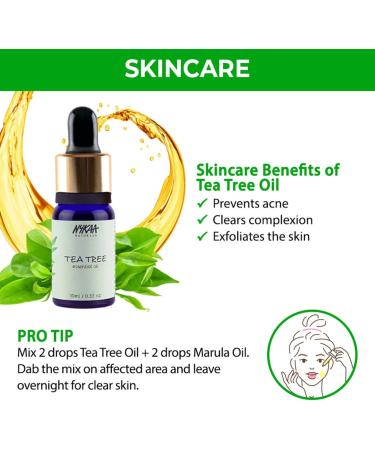 Nykaa Naturals Essential Oil - Tea Tree For Women 0.33 oz Oil - Buy Online on GoSupps.com
