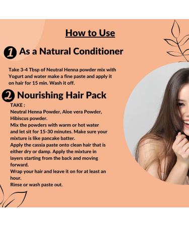 Mi Nature Neutral Henna Powder (Cassia Obovata) 8 oz - Hair Conditioning Herbal Care | No Color | Pack of 1 - Buy Online on GoSupps.com
