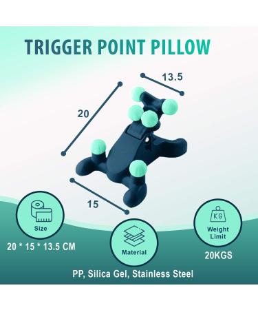 Trigger Point Pillow for Head and Neck Pain Relief - Acupressure Support for Tension Headache Relief and Muscle Relaxation - Buy Online on GoSupps.com