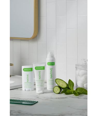 Native Whole Body Deodorant Cream Contains Naturally Derived Ingredients Deodorant for Women & Men | 72 Hour Odor Protection Aluminum Free with Coconut Oil and Shea Butter | Cucumber & Mint - Buy Online on GoSupps.com