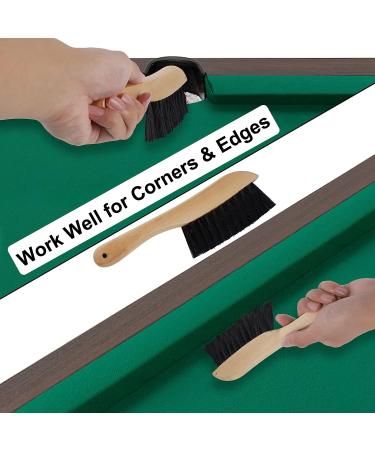 Set of 4 Pool Table Cleaning Tools with Cue Shaft Cleaner Cloth and Billiard Cue Chalk - Pool Table Accessories for Billiards, Rail Brush Included - Buy Online on GoSupps.com