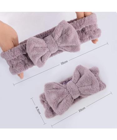Kinhwa Microfiber Hair Bands for Makeup Yoga & Spa - 3 Multicolored Hair Protection Headbands (Purple Light Brown Gray) - Buy Online on GoSupps.com