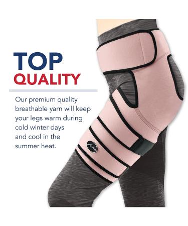 Stabilizing Hip Support Brace for Sciatica & Piriformis Syndrome Pain Relief - Thigh & Hamstring Compression Wrap - Doctor Developed - Women & Men - (S/M Pink) - Buy Online on GoSupps.com