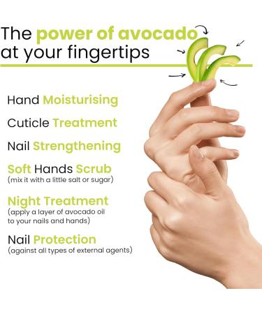 Avocado Oil for Hair Pure Avocado Oil 1000ml Stretch Marks Chapped Skin Moisturizing Face Body Penetrates Skin Up To 6 Times Better Than A Body Cream - Buy Online on GoSupps.com