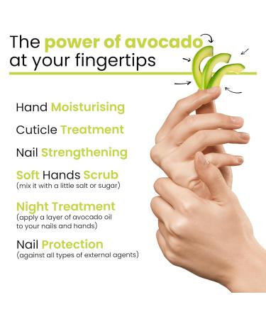 Organic Cold-Pressed Avocado Oil - 500ml for Hair Skin Face & Body Massage - Anti-Stretch & Beard Oil - Pure & Natural - Buy Online on GoSupps.com