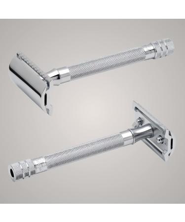 Mercury Razor Hobel 23004 | Classic Chrome Three-Part Razor | Closed Comb for Wet Shaving | Durable Zinc & Brass | Made in Germany - Buy Online on GoSupps.com