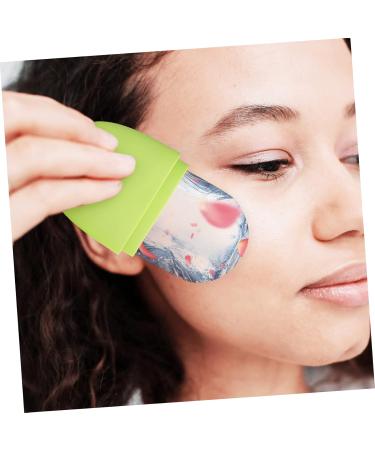 Silicone Face Ice Tray & Ice Roller | Skin Care Tool for Face Massage | Dropship Face Icing Roller Set 11.5x7cm Green - Buy Online on GoSupps.com