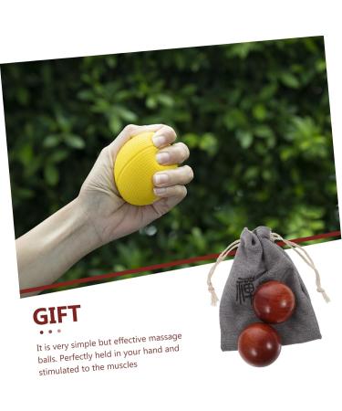 Magiclulu Hand Fitness Balls Set | Large Wooden Beads & Cone Balls for Hand Exercise & Massage | Traditional Chinese Medicine Baoding Massage Balls - Buy Online on GoSupps.com