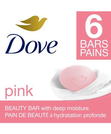 Dove Beauty Bar Gentle Skin Cleanser Moisturizing for Gentle Soft Skin Care Pink More Moisturizing Than Bar Soap 106 g 6 count pink/rose - Buy Online on GoSupps.com