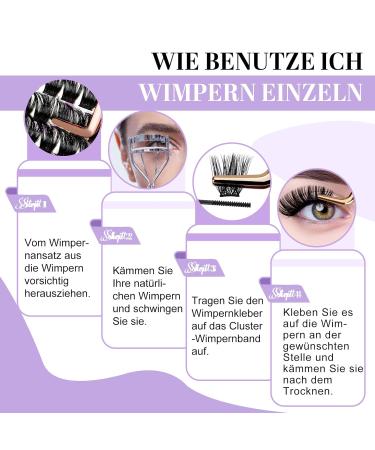 Shop B&Q DIY Lash Clusters - 208 PCs Reusable Individual Eyelashes for Beginners | 8-16 Mix Eyelash Extensions at Home - Buy Online on GoSupps.com